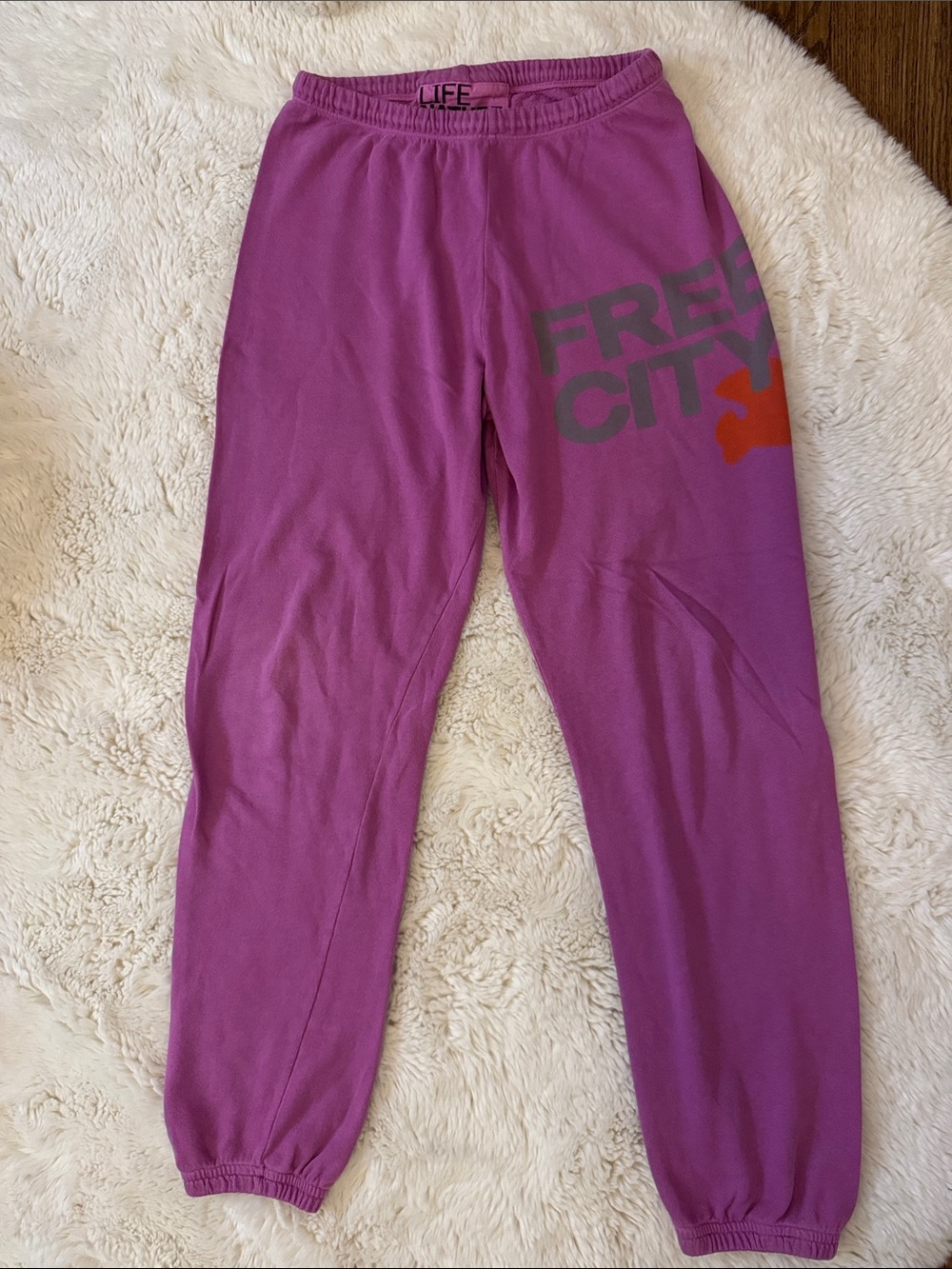 freecity Girls Magenta Jogger Sweatpants with Logo